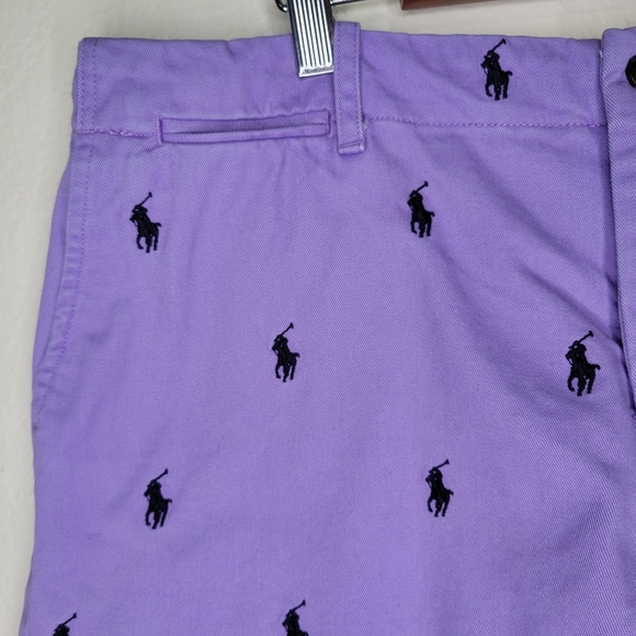 Ralph Lauren Sport Logo Purple Shorts, Size 12 - Picture 3 of 7
